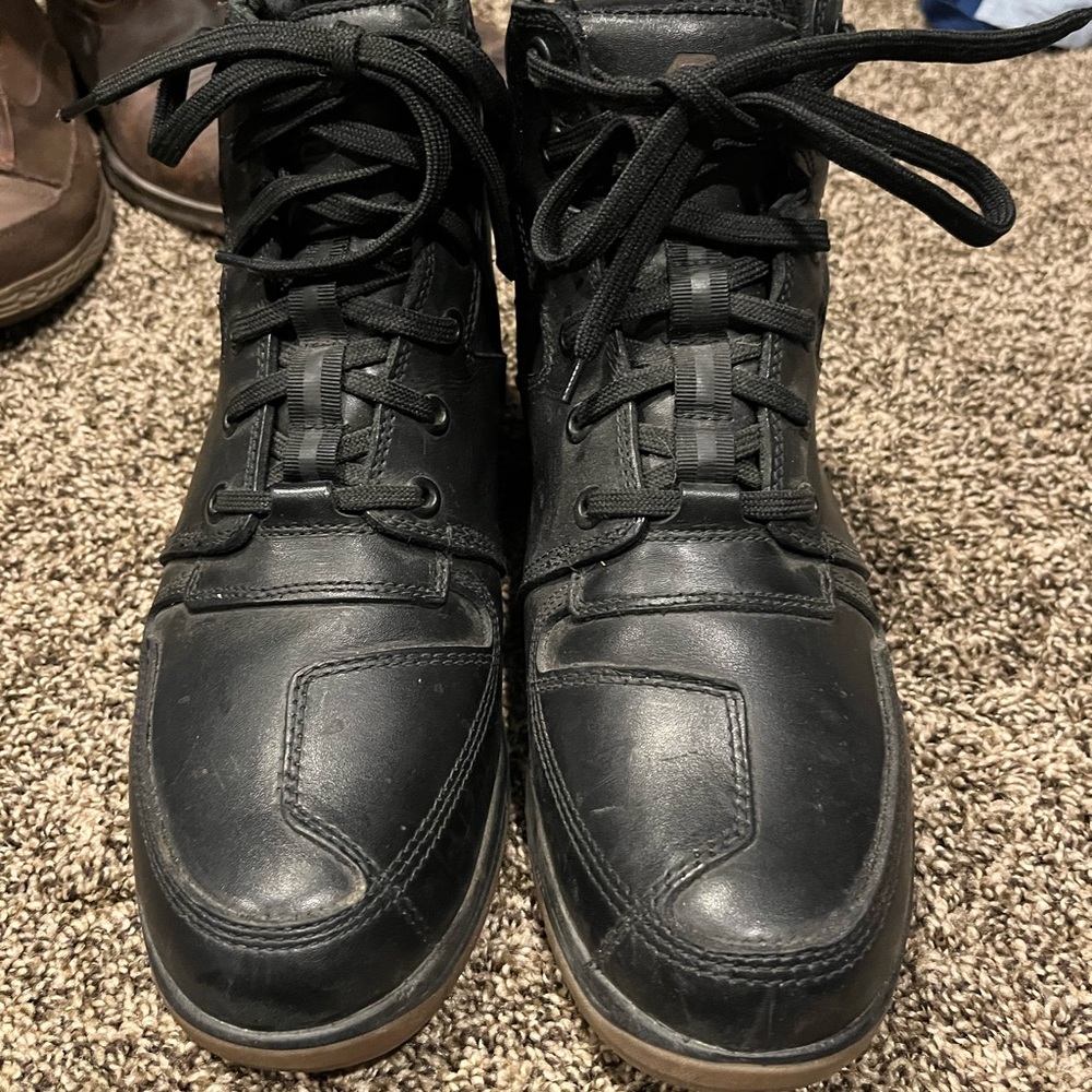 Black Leather Men's Riding Boots